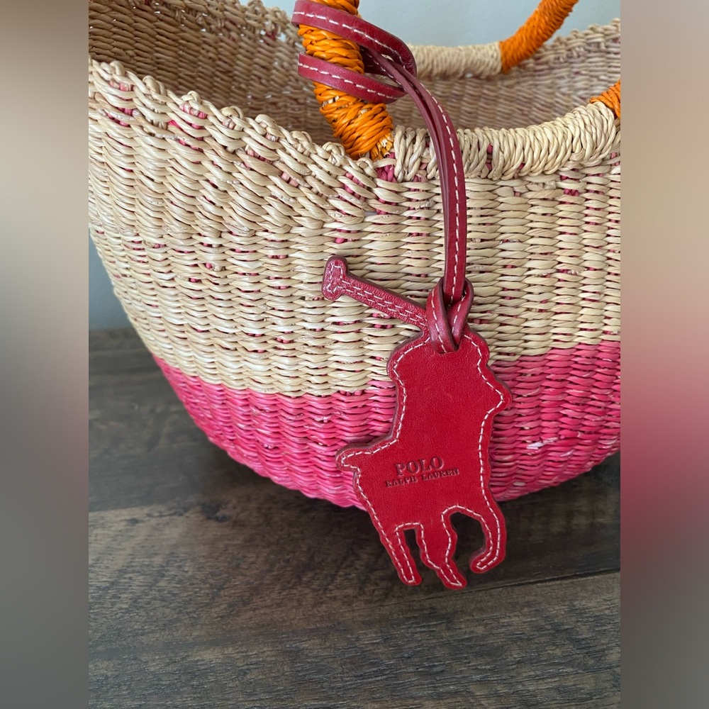 Ralph Lauren (NWOT) hand woven wicker bag - Picture 4 of 10